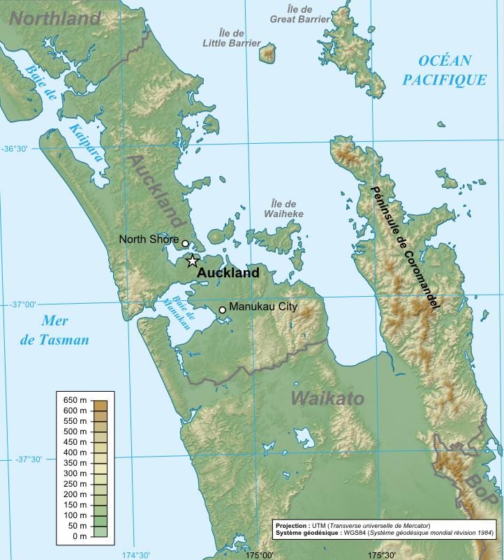 Auckland γεωλογικό χάρτη