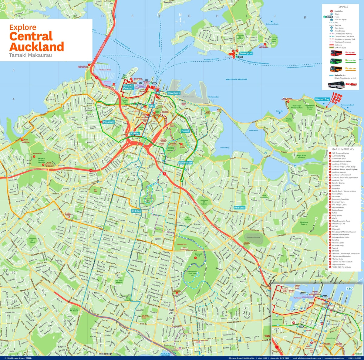 εμφάνιση χάρτη Auckland cbd