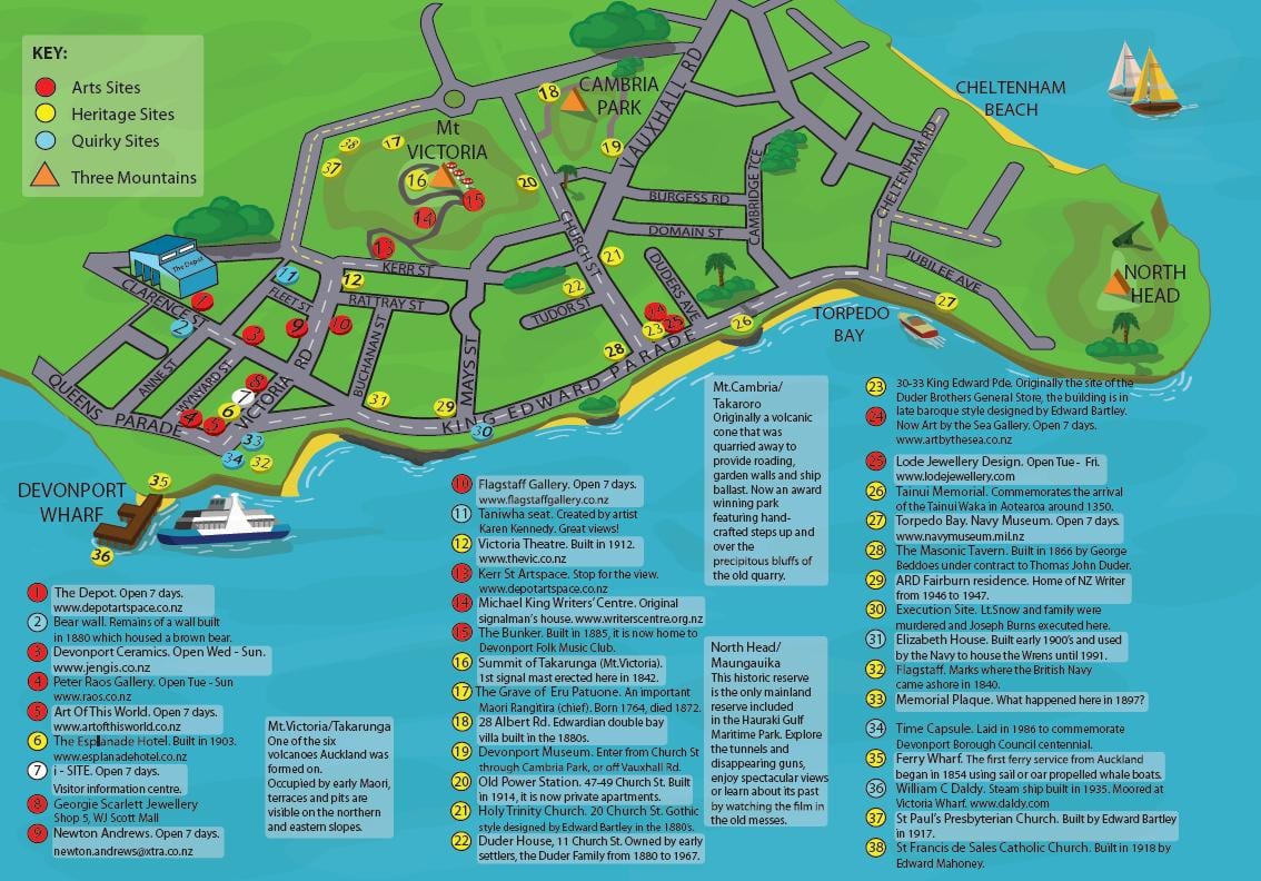 εμφάνιση χάρτη Auckland Devonport
