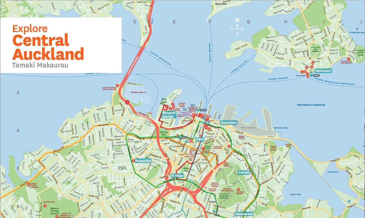 εμφάνιση χάρτη Auckland Newmarket