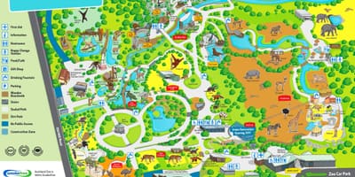 Εμφάνιση χάρτη Auckland zoo
