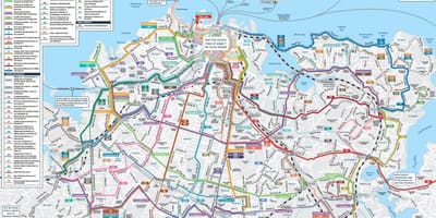 Auckland δημόσιες μεταφορές χάρτης
