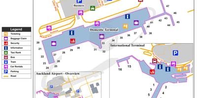 Το Auckland airport car park χάρτης