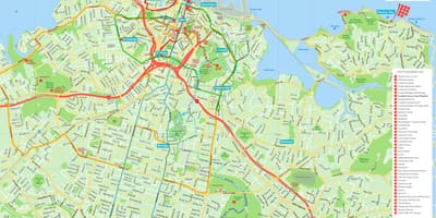 Auckland χάρτης της Νέας Ζηλανδίας