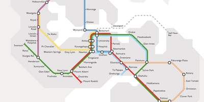 Τρένο χάρτη Auckland