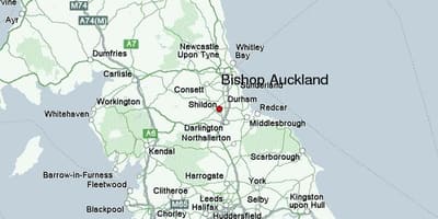 Χάρτης του Bishop Auckland